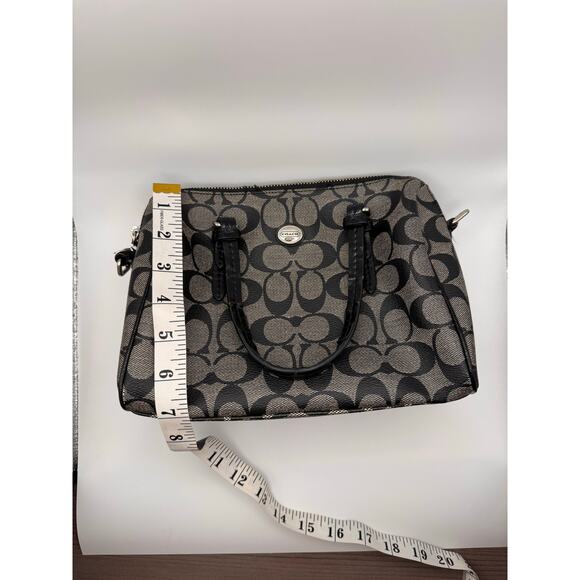 Vtg Coach Black Signature Canvas and Leather Legacy Haley Satchel - Picture 12 of 12